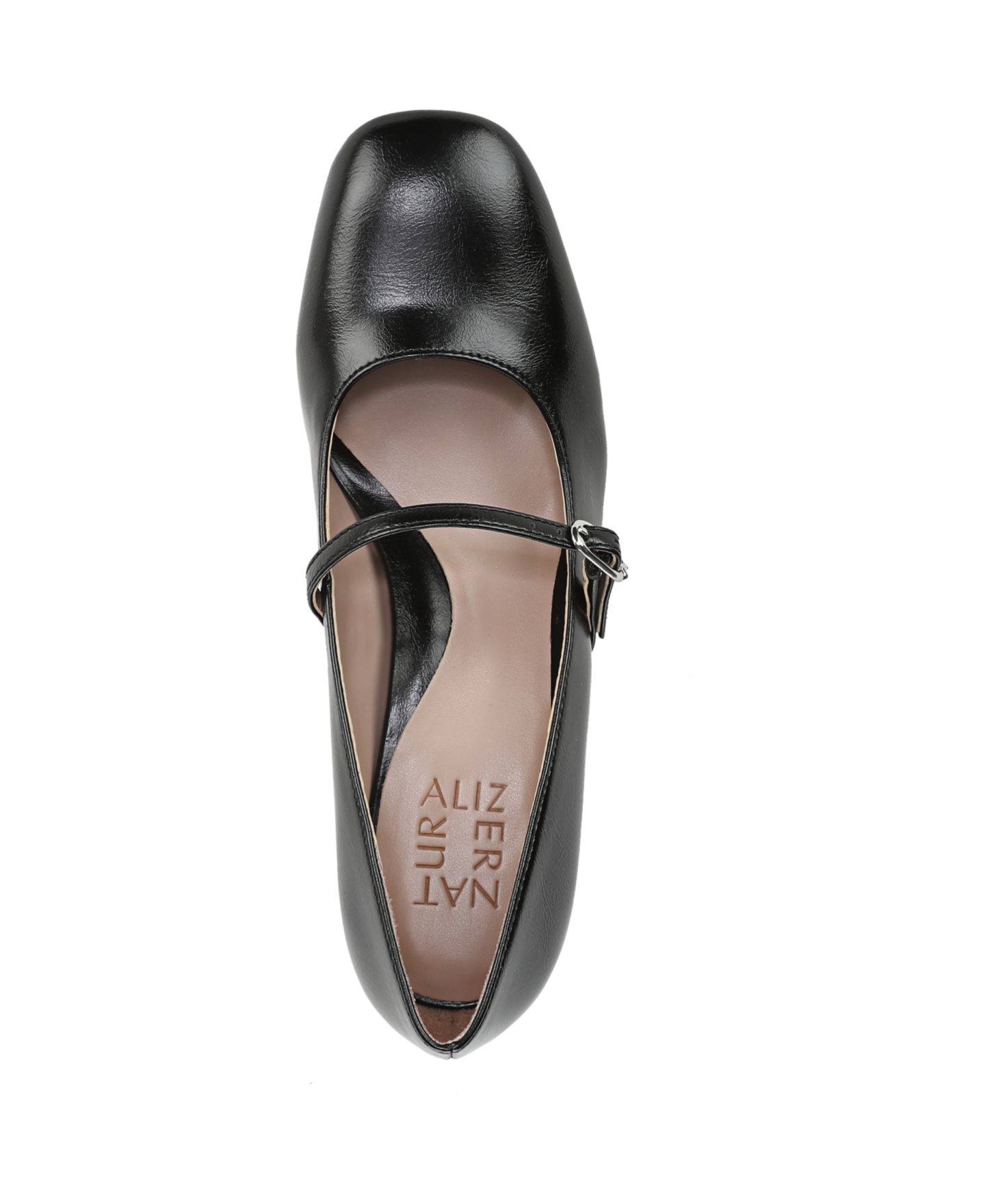 Женские туфли Naturalizer Dancing Mary-Jane Block-Heel Pumps, цвет: Чёрная искусственная кожа — фото 4
