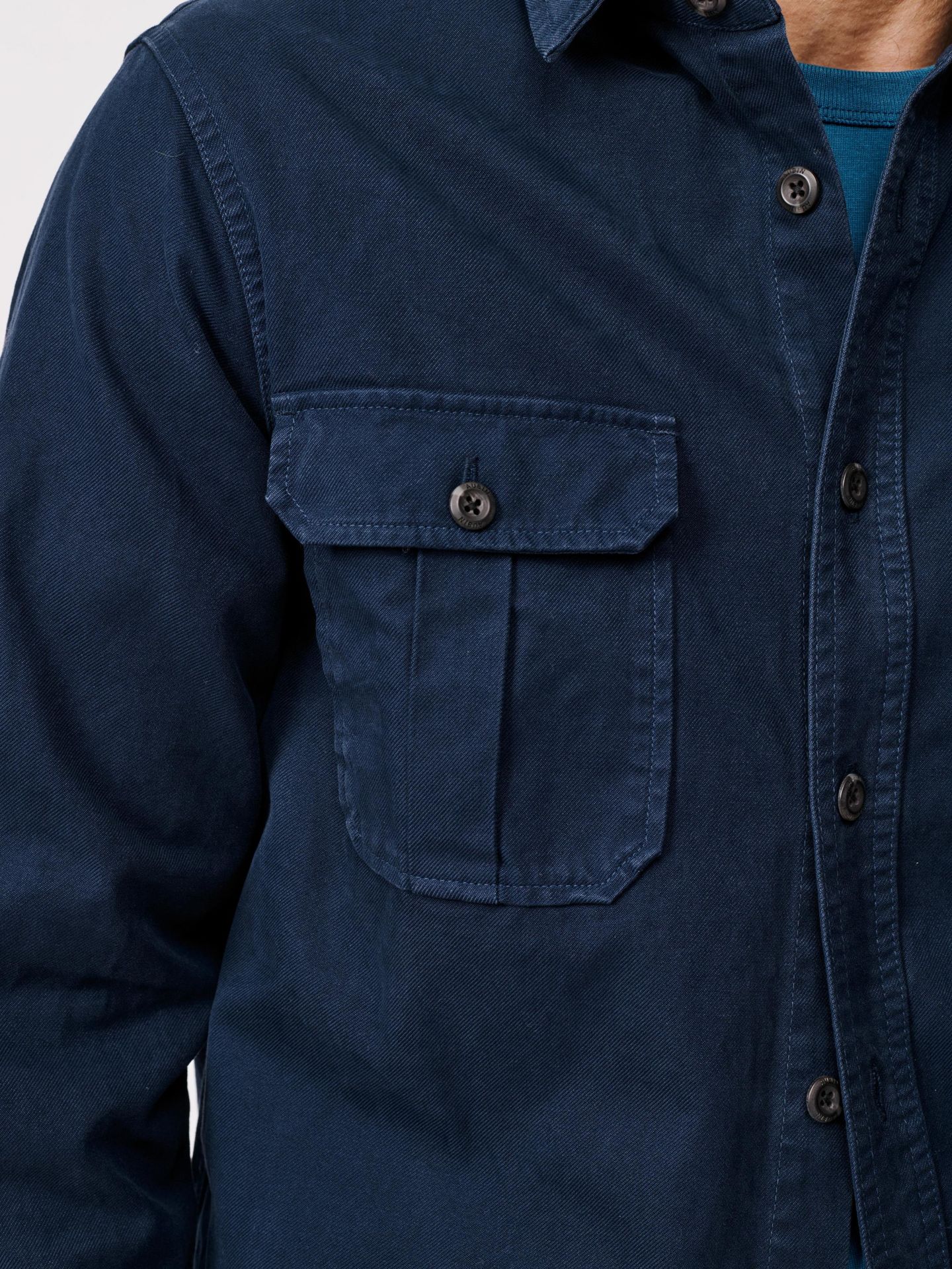 Мужская рубашка Aubin Dovedale Overshirt, цвет: Тёмно-синий — фото 4