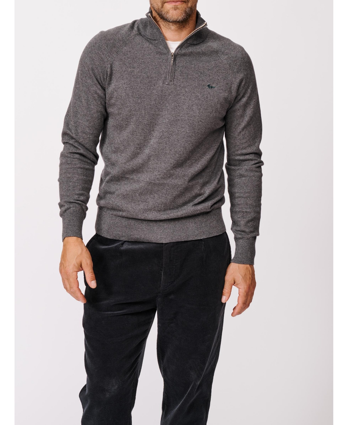 Aubin Men's Bonby Zip Neck Sweater
