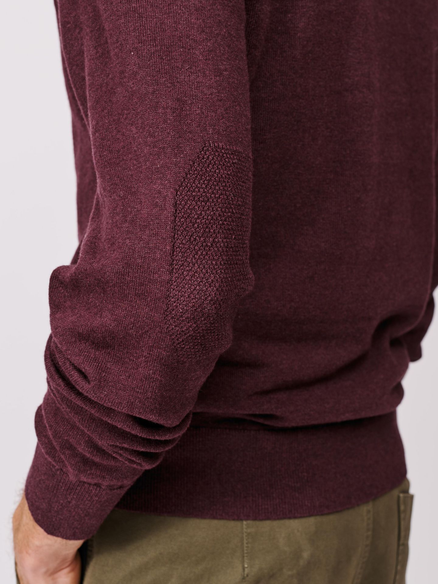 Мужской свитер Aubin Bonby Zip Neck, цвет: Бордо — фото 8