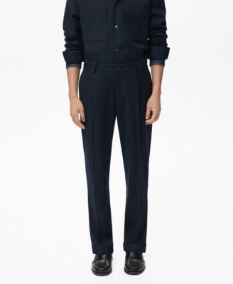 MANGO - Men's Regular-Fit Pleated Pants