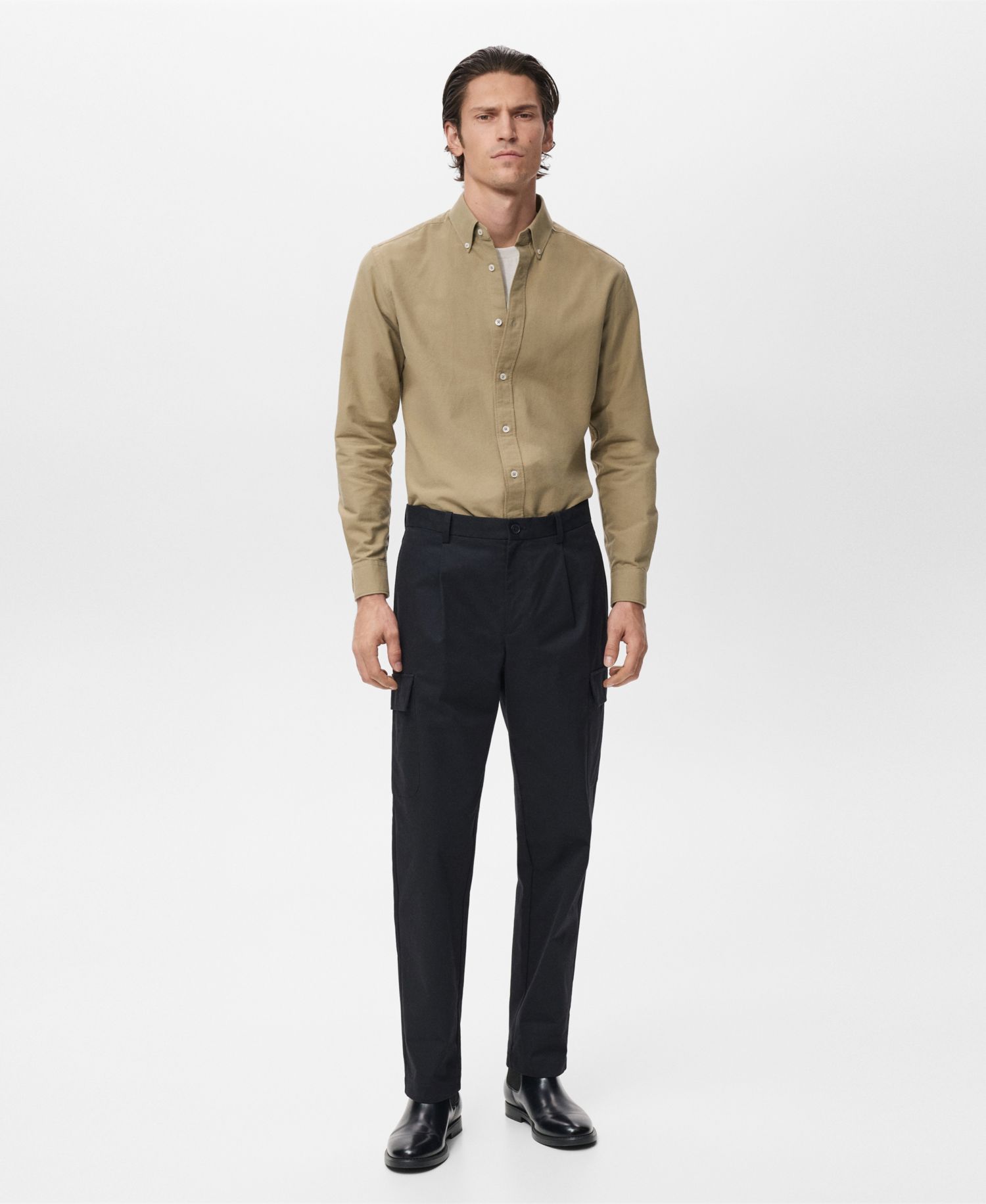 Men's Regular-Fit Cotton Cargo Pants