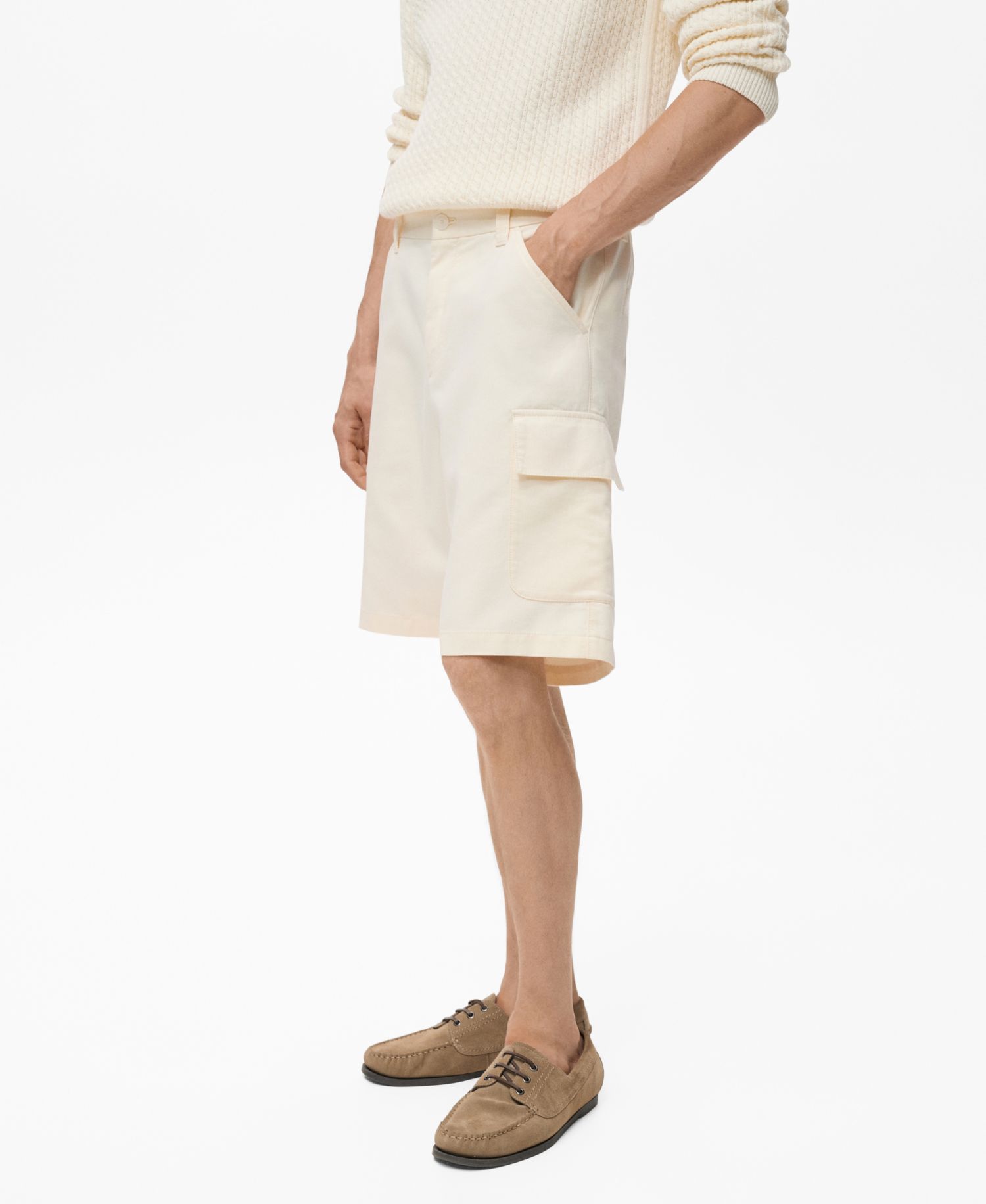 Men's Cotton Lyocell Cargo 10" Bermuda Shorts