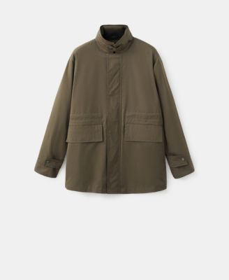 Men's Pockets Water Repellent Cotton Parka