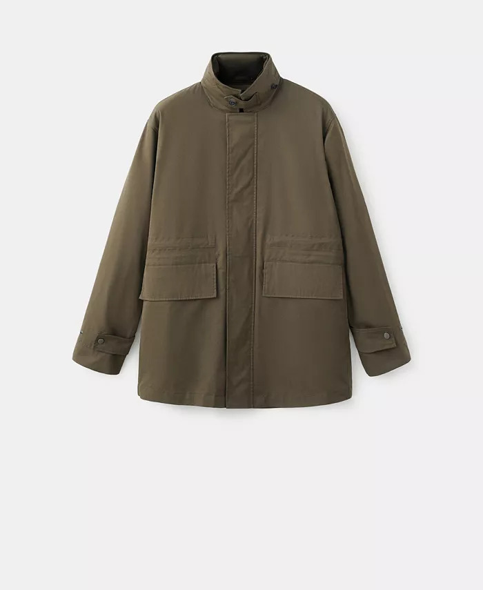 Men's Pockets Water Repellent Cotton Parka - thumbnail 7