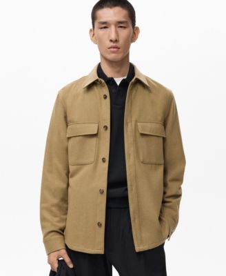 MANGO - Men's Wool Pockets Overshirt