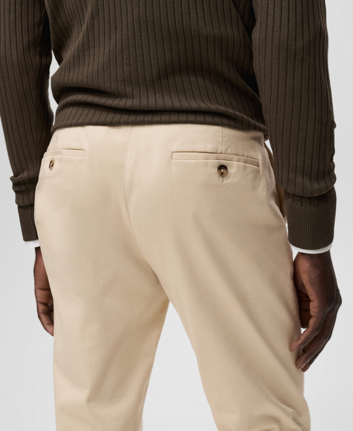 Mango Men's Barna Slim-Fit Twill Chino Pants