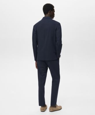 Men's Pockets Slim-Fit Suit Jacket