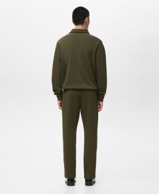 Men's Regular-Fit Zipper-Neck Sweatshirt