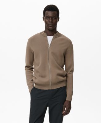 MANGO - Men's Zipped Knit Cardigan
