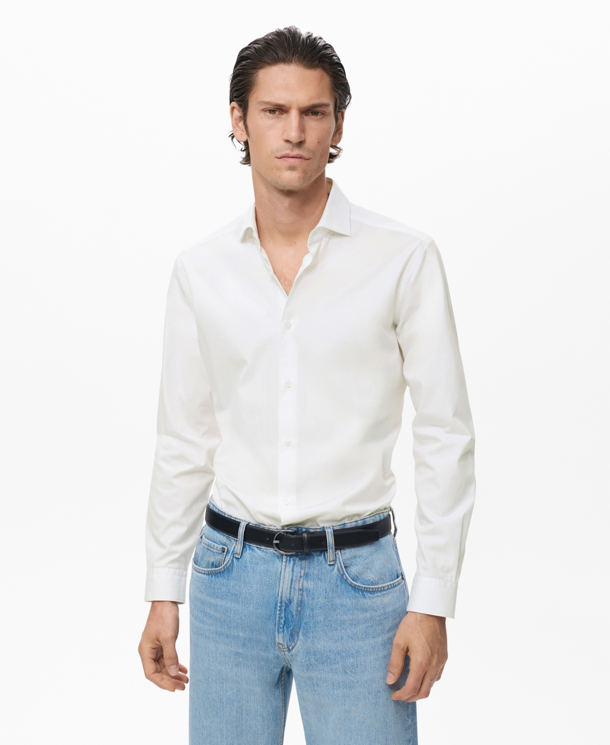 Mango Men's Cotton Slim-fit Shirt In White
