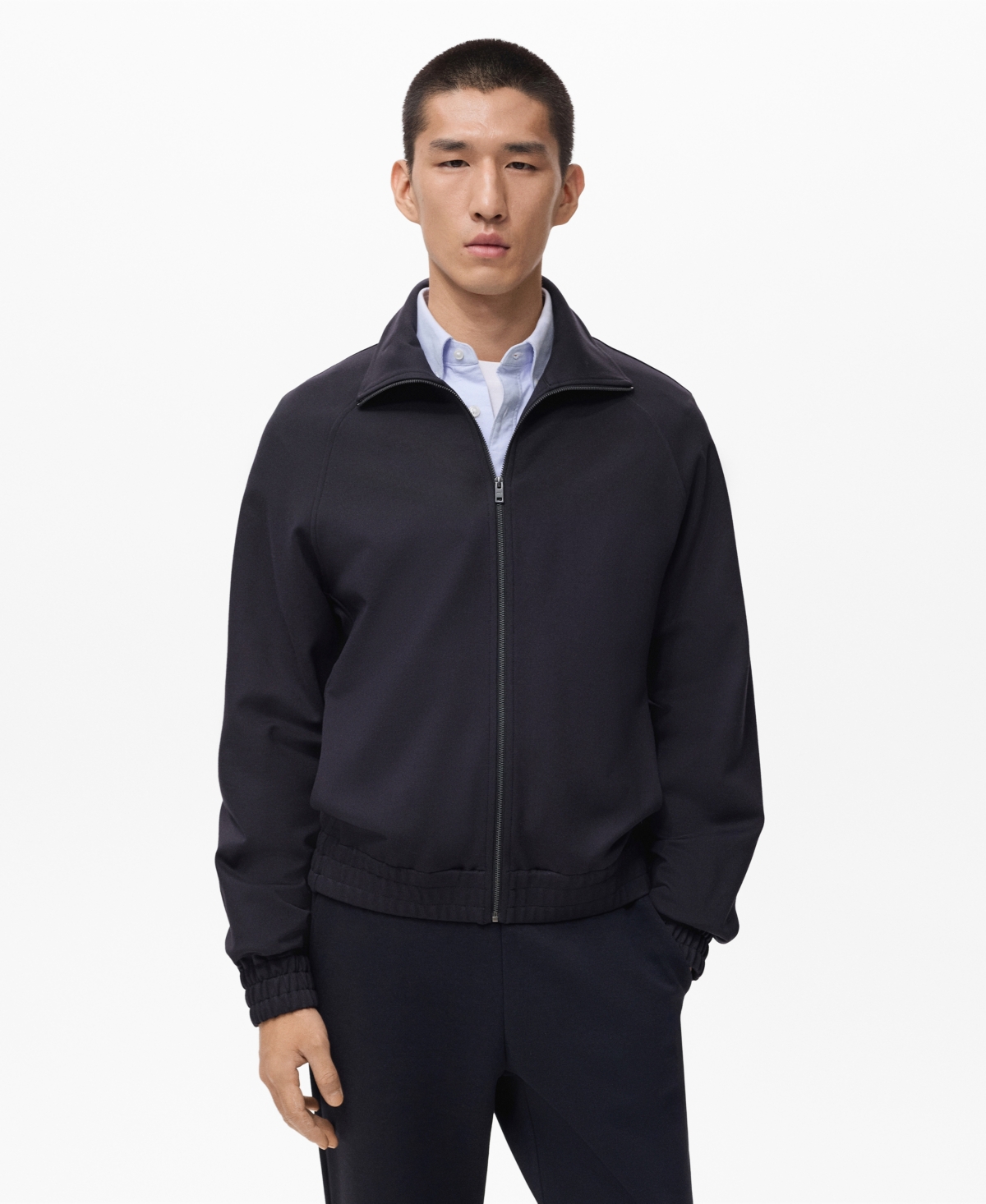 Mango Men's Regular-Fit Zip-Up Hoodie
