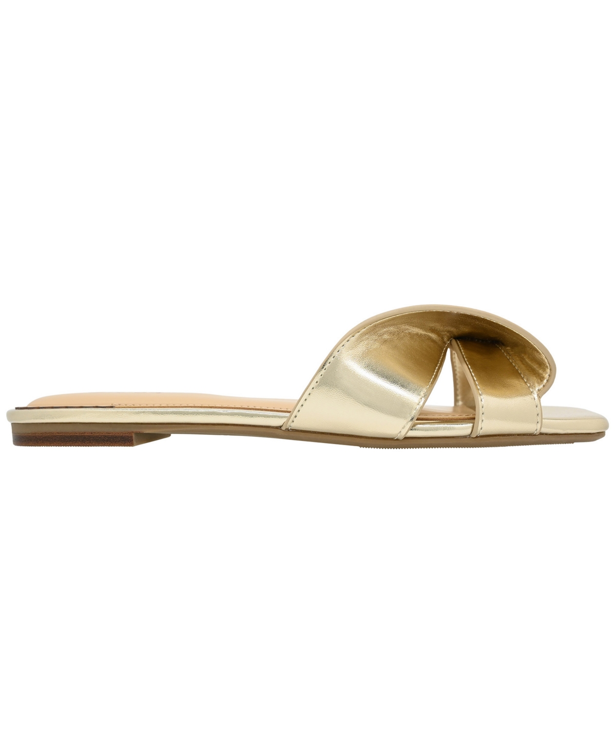 On 34th Women's Pearlaa Square Toe Flat Sandals, Macy's Exclusive In Gold