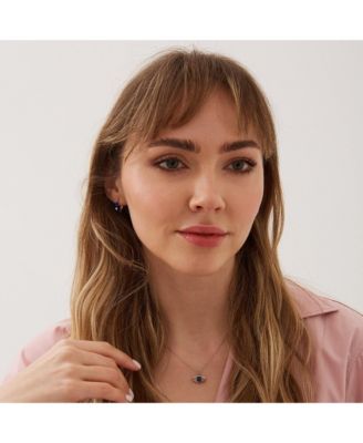 Glass Evil Eye Sterling Silver Necklace