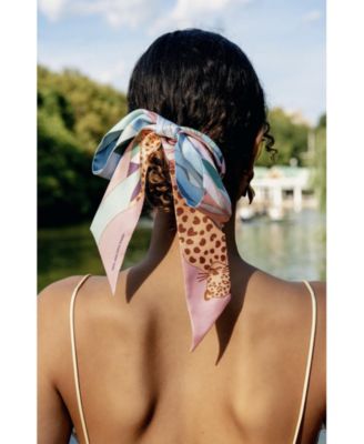 Silk Skinny Scarf Indoor Forest