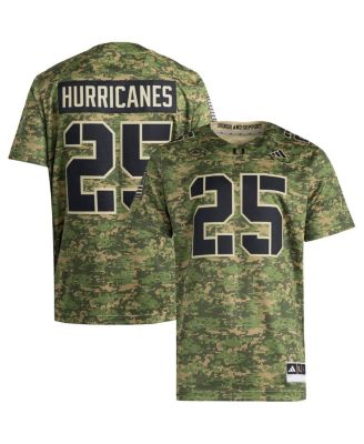 adidas - Men's 25 Camo Miami Hurricanes Honor Support Premier Strategy Jersey