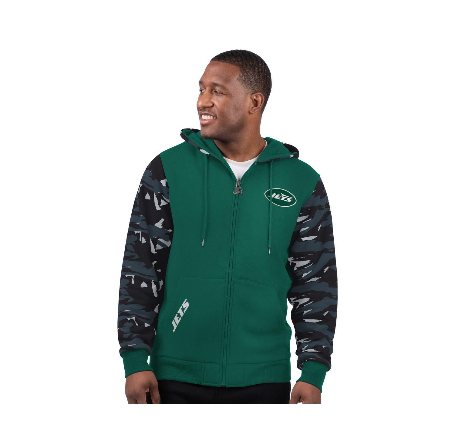 Men's Green New York Jets Thursday Night Gridiron Full-Zip Hoodie