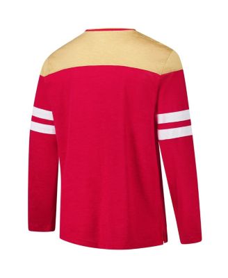 Men's Scarlet/Gold San Francisco 49ers Adaptive Hail Mary Long Sleeve T-Shirt