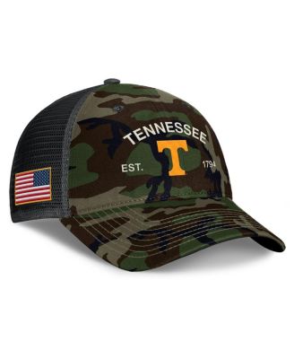 Men's Camo Tennessee Volunteers 2025 Military Appreciation Rise Adjustable Trucker Hat