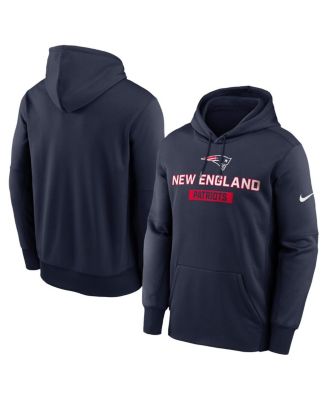 Nike - Men's Navy New England Patriots Toss Sweep Performance Pullover Hoodie