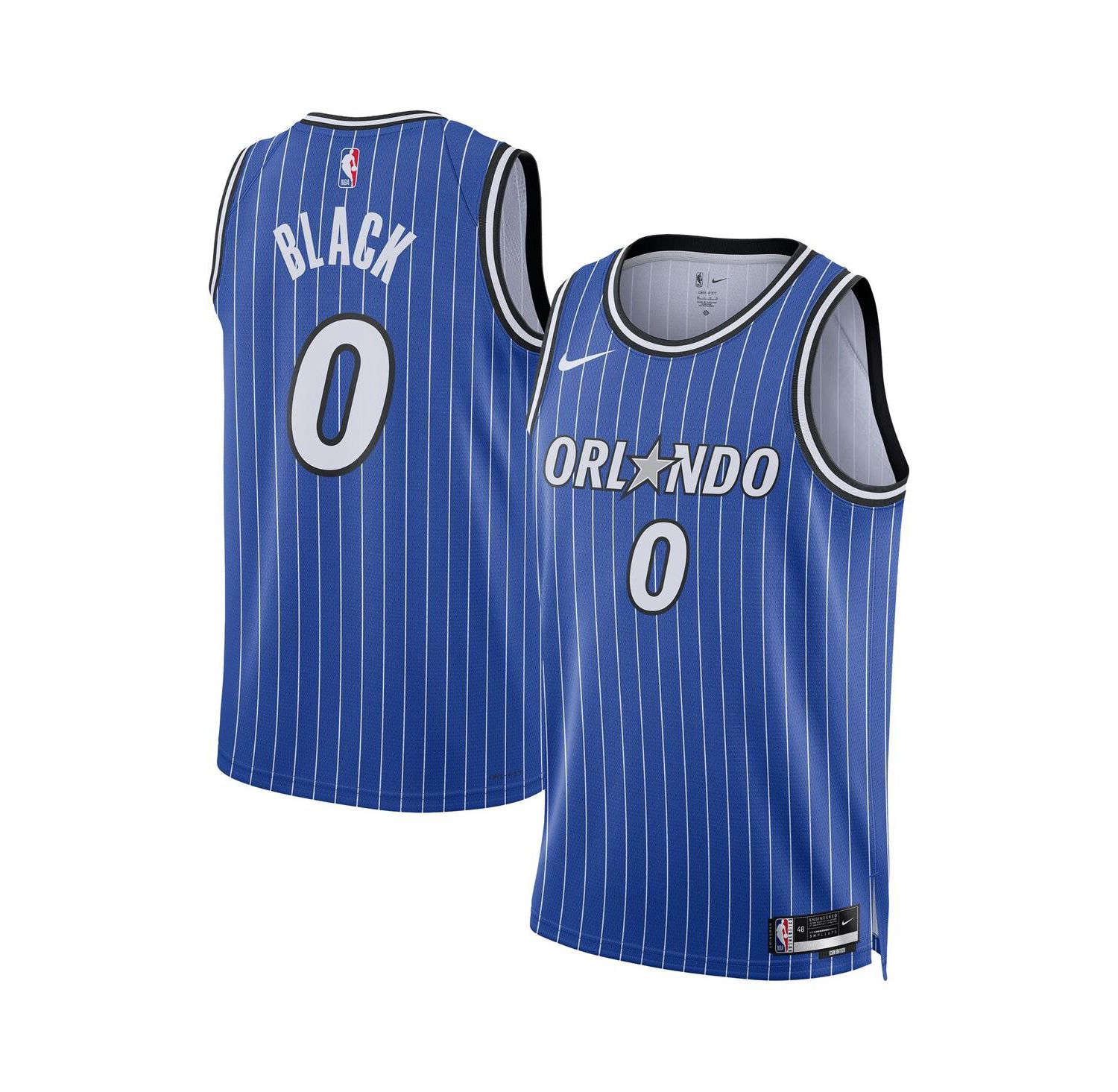 Men's and Women's Anthony Black Blue Orlando Magic Swingman Player Jersey - Icon Edition