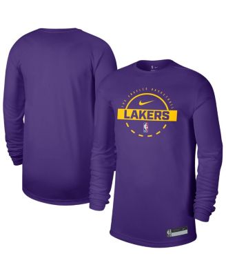 Nike - Men's Purple Los Angeles Lakers 2025/26 On-Court Flare Performance Practice Long Sleeve T-Shirt