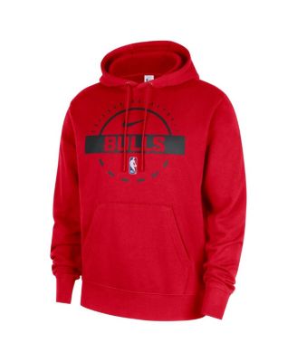 Men's Red Chicago Bulls 2025/26 Authentic Practice Club Pullover Hoodie