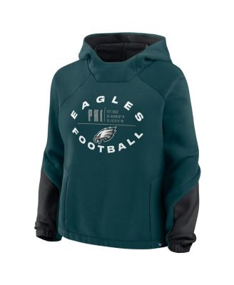 Women's Midnight Green Philadelphia Eagles Oversized&nbsp;Redzone Bubble Screen Pullover Hoodie