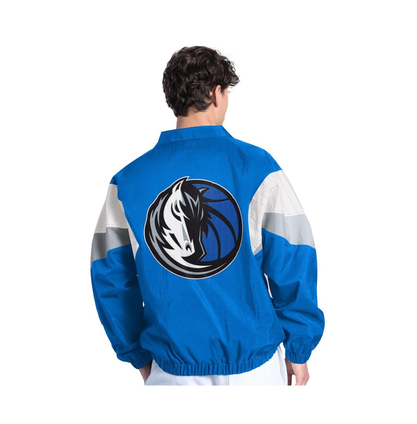 Мужская куртка Starter Blue Dallas Mavericks Yard Line Full-Zip — фото 2