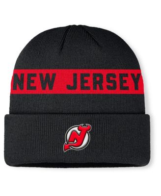 Fanatics - Men's Black New Jersey Devils Authentic Pro Rink Cuffed Knit Hat