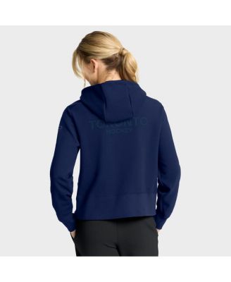 Women's Navy Toronto Maple Leafs Authentic Pro Road Tri-Blend Quarter-Zip Hoodie