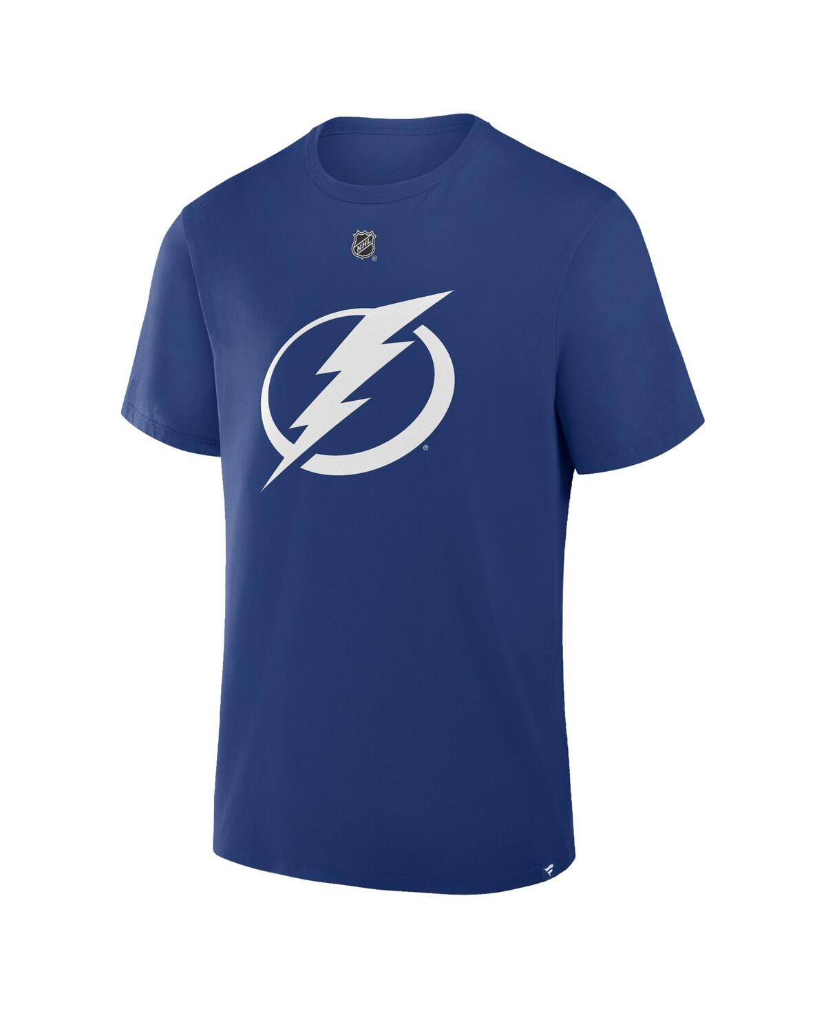 Fanatics Men's Jake Guentzel Blue Tampa Bay Lightning Authentic Stack Name and Number T-Shirt