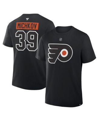 Fanatics - Men's Matvei Michkov Black Philadelphia Flyers Authentic Stack Name and Number T-Shirt