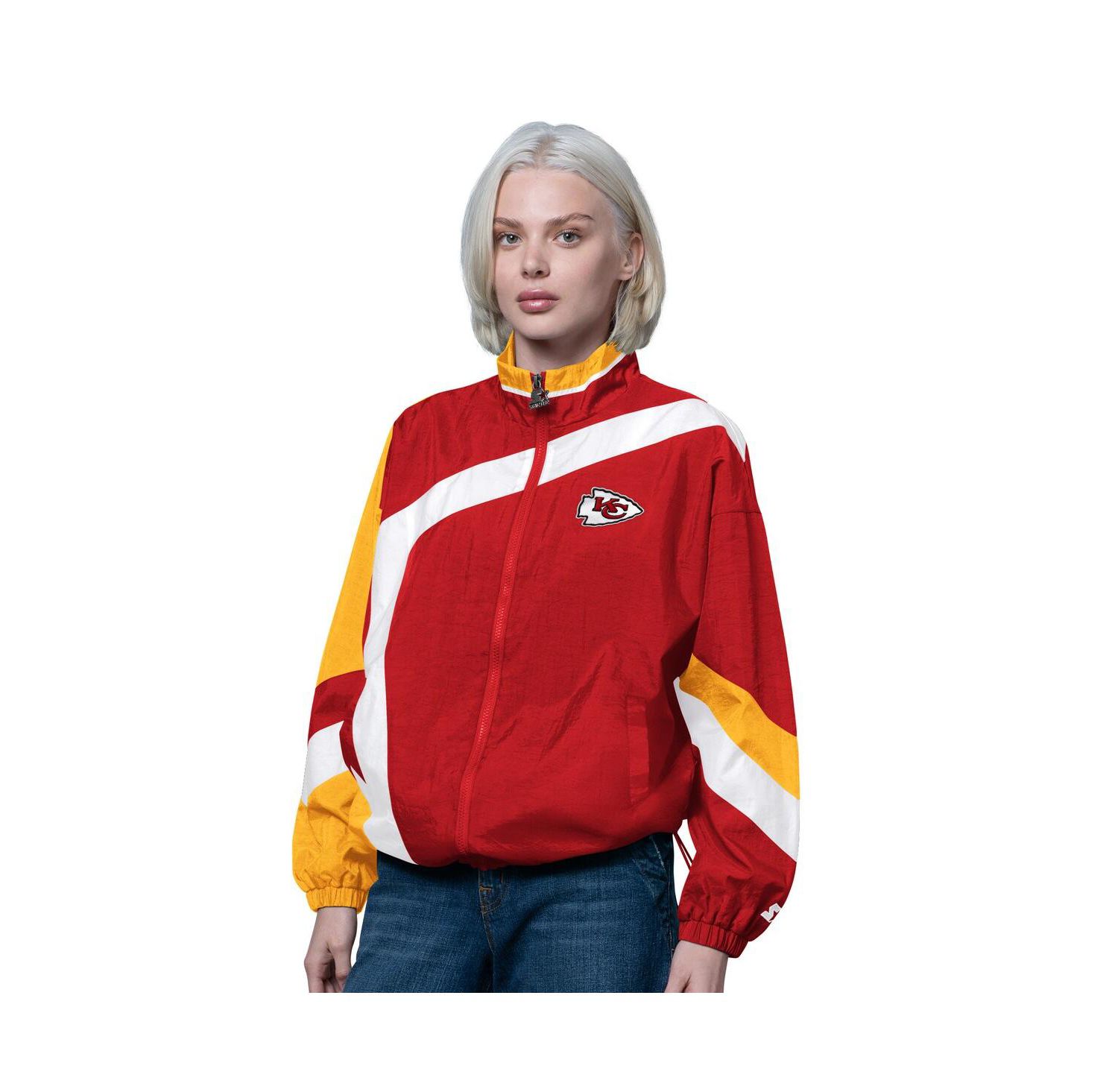 Women's Red/Gold Kansas City Chiefs 1st Quarter Full-Zip Windbreaker
