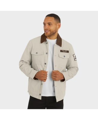 Men's NFL x Darius Rucker Collection by Tan New York Giants Midweight Canvas Full-Button Jacket