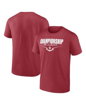 Logo Athletic - Men's Crimson Oklahoma Sooners Softball Championship Mindset T-Shirt