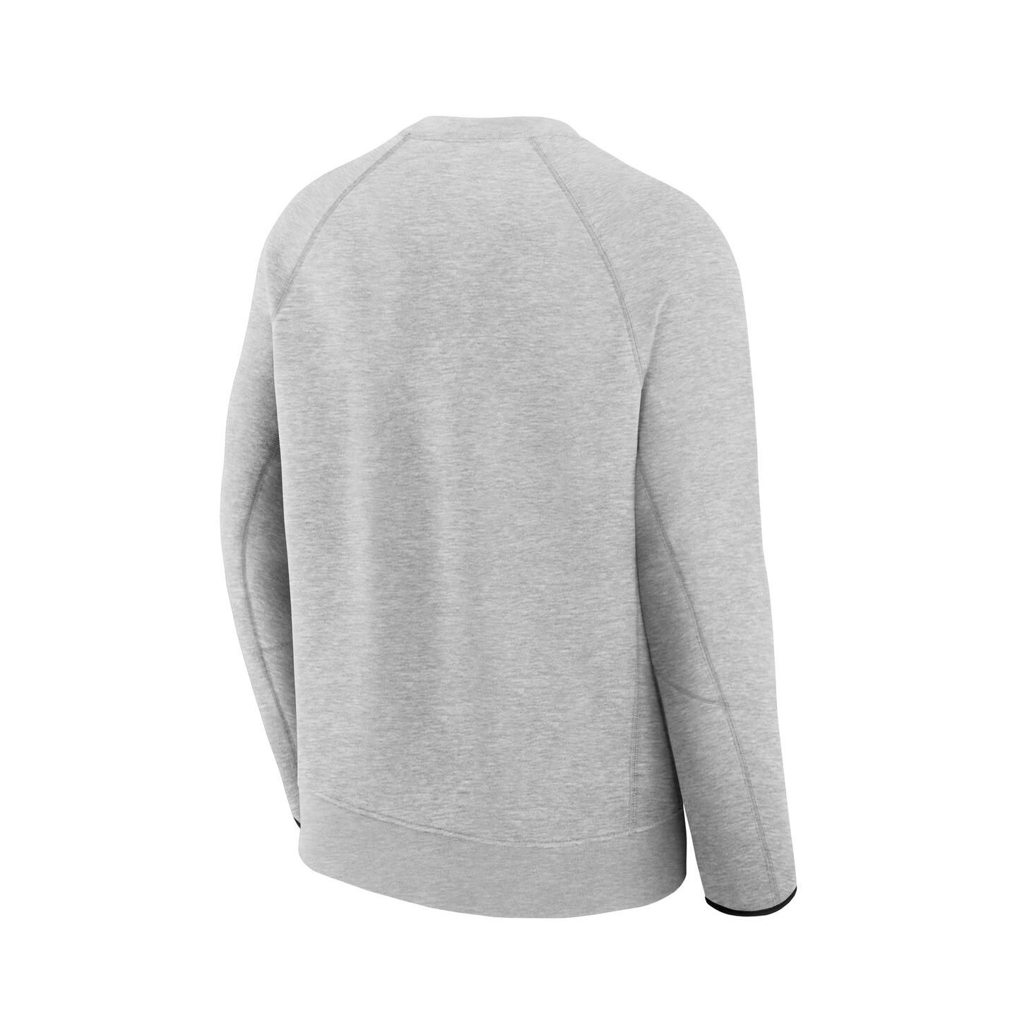 Мужская толстовка Nike Heather Gray Detroit Lions Tech Fleece Raglan — фото 3