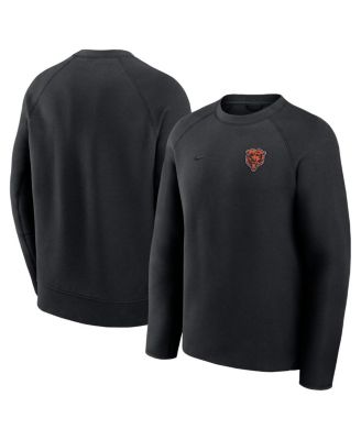 Nike - Men's Black Chicago Bears Tech Fleece Raglan Sweatshirt