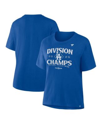 Fanatics - Women's Royal Los Angeles Dodgers 2025 NL West Division Champions Locker Room T-Shirt