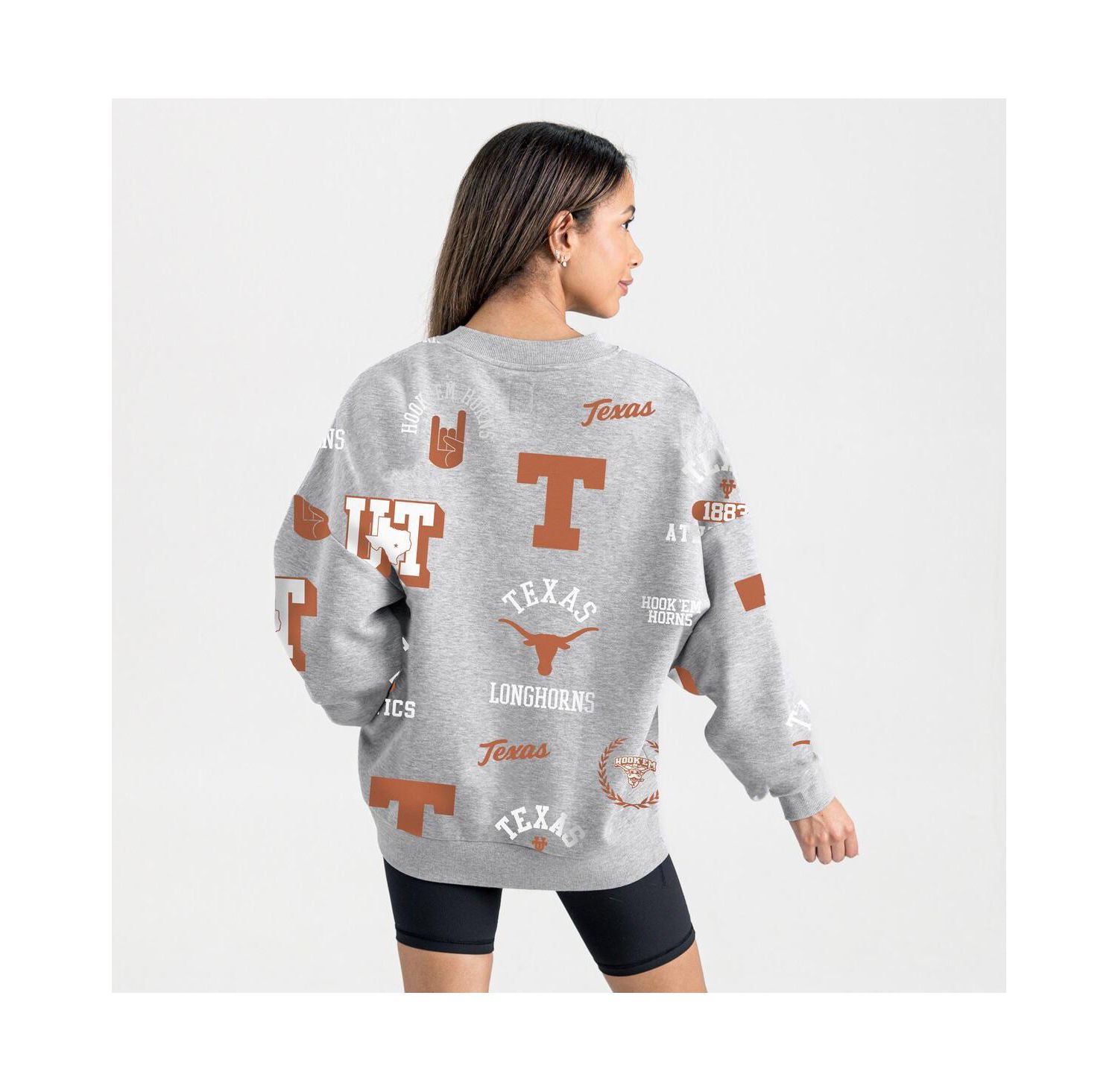Women's Gray Texas Longhorns Always on Repeat Fleece Sweatshirt