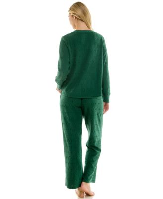 Women's 2-Piece Long-Sleeve Crewneck Top and Pants Set