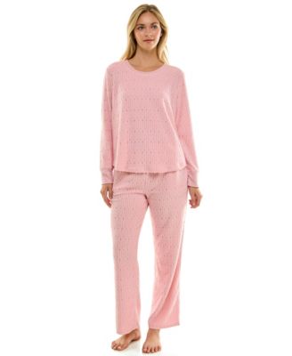Women's 2-Piece Long-Sleeve Crewneck Top and Pants Set