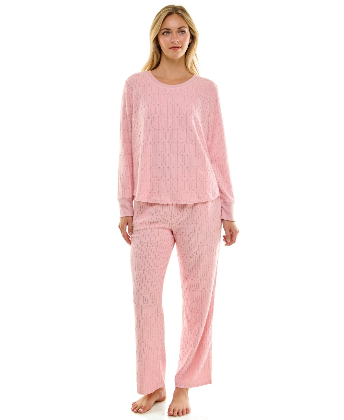 Roudelain Women's 2-Piece Long-Sleeve Crewneck Top and Pants Set