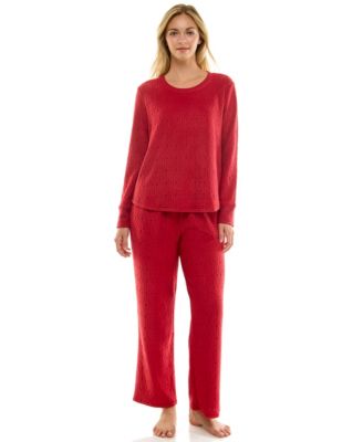 Women's 2-Piece Long-Sleeve Crewneck Top and Pants Set