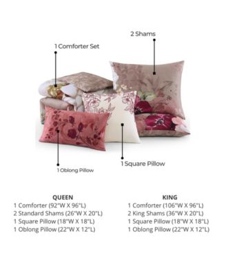 Florence Bedding 220 Thread Count 100% Cotton 5 Piece Queen Size Reversible Comforter Set