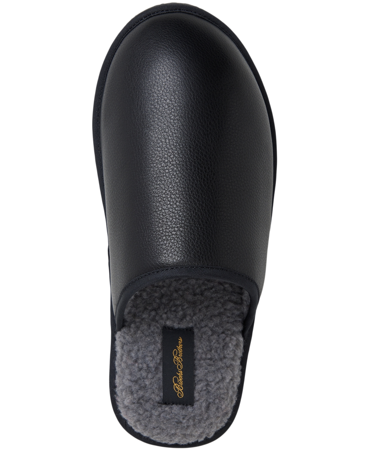 Brooks Brothers Men's Round Toe Leather Slippers