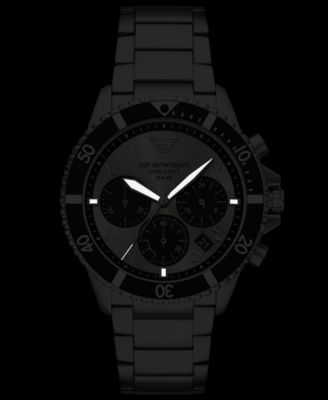 Men's World Explorer Solar-Powered Chronograph Stainless Steel Watch, 43.5mm