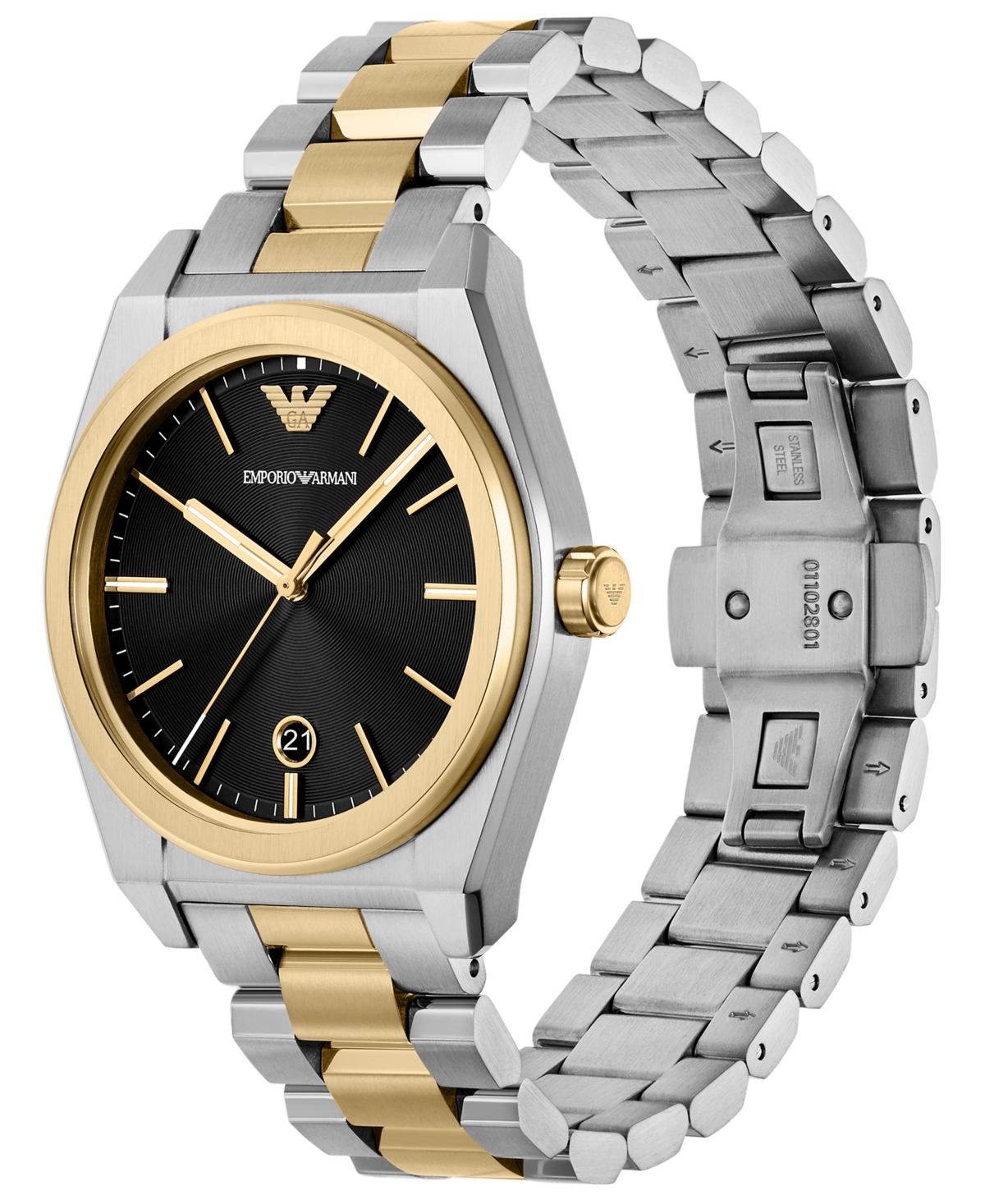 Emporio Armani Men's Three-Hand Two-Tone Stainless Steel Watch