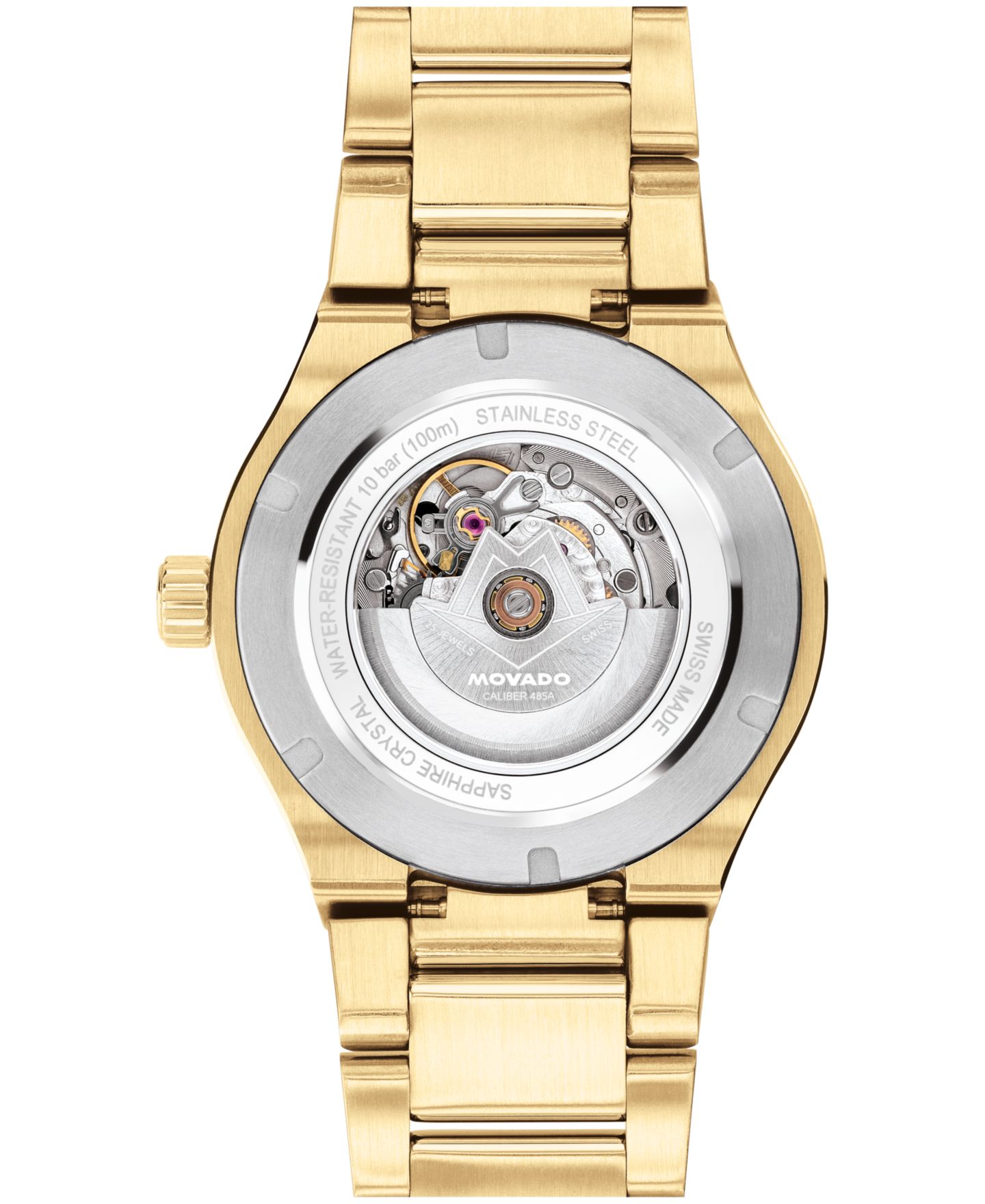 Женские часы Movado Museum Imperiale Swiss Automatic Light Yellow PVD Steel Watch, 33mm — фото 3
