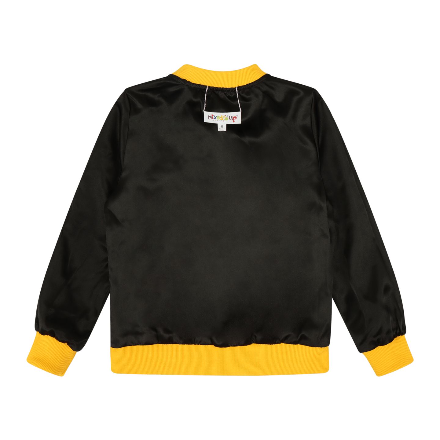 Куртка Mixed Up Clothing Reversible Zip up Lightweight Bomber Jacket для девочек, цвет: Чёрный / Жёлтый — фото 11